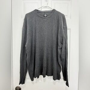 Calvin Klein Charcoal Crewneck Sweater for Men - XL